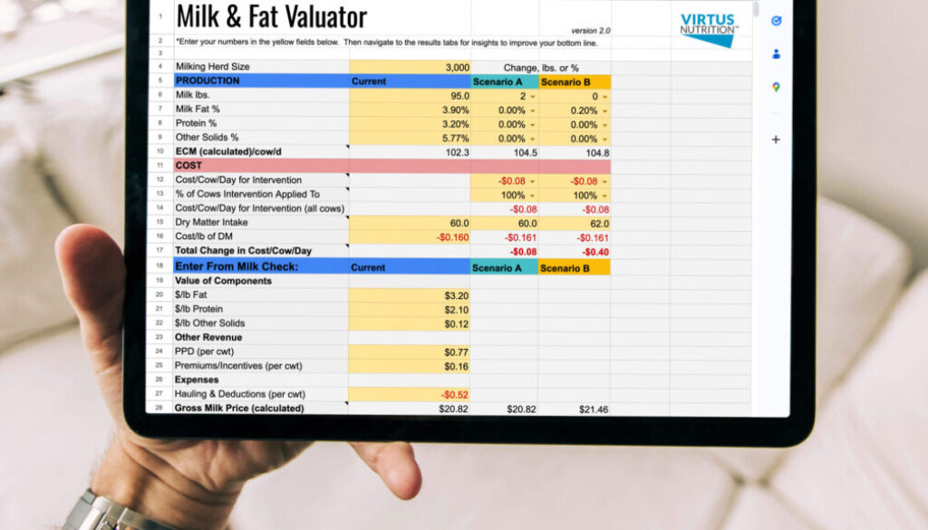 Analyze your milk check with Milk & Fat Valuator 2.0!